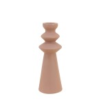 Bougeoir design en grès beige 30cm | Hashtag Déco