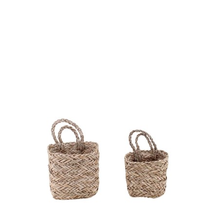 Lot de 2 paniers en fibres naturelles beige | Hashtag Déco