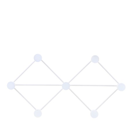 Patère losange bois blanc 42cm | Hashtag Déco