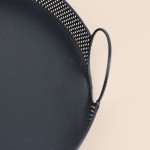 Plateau rond métal noir 35cm élégant | Hashtag Déco
