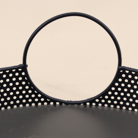 Plateau rond métal noir 35cm élégant | Hashtag Déco