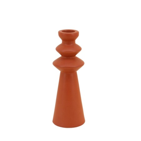 Bougeoir design en grès terracotta 30cm | Hashtag Déco