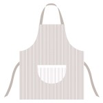 Tablier cuisine écru en coton rayé | Hashtag Déco