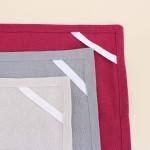 Lot de 3 torchons rouge, beige, blanc