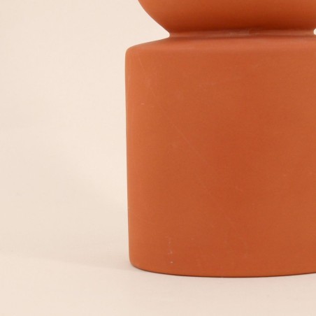Vase géométrique terracotta en céramique 20cm | Hashtag Déco