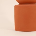 Vase géométrique terracotta en céramique 20cm | Hashtag Déco