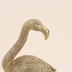 Objet déco flamand rose doré en polyrésine 30cm | Hashtag Déco