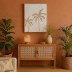 Toile décorative palmier 50x70cm