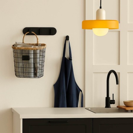 Patère 3 têtes métal noir 30cm | Hashtag Déco