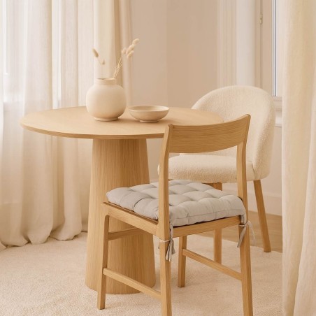 Galette de chaise coton beige 40x40 cm | Hashtag Déco