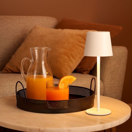 Lampe USB en métal 27cm - Noir, blanc, taupe
