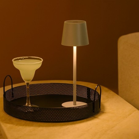 Lampe USB en métal 27cm - Noir, blanc, taupe