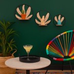 Étagère forme fleur bois naturel | Hashtag Déco