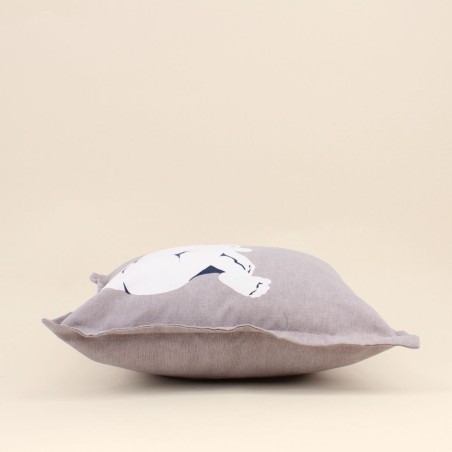 Coussin femme gris 40x40cm coton doux | Hashtag Déco