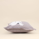 Coussin femme gris 40x40cm coton doux | Hashtag Déco
