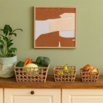 Panier tressé nature 30x30cm en osier beige | Hashtag Déco