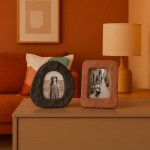 Cadre photo organique noir 20x17 cm en bois | Hashtag Déco