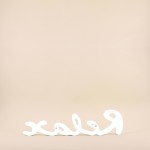 Mot décoratif relax bois blanc 50cm | Hashtag Déco