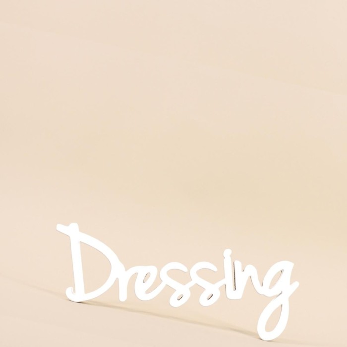 Mot déco "Dressing" 35cm bois blanc | Hashtag Déco
