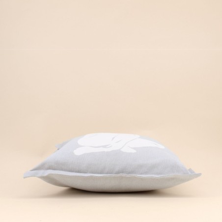 Coussin corps femme gris en coton 40cm | Hashtag Déco