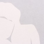 Coussin corps femme gris en coton 40cm | Hashtag Déco