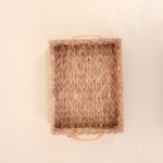 Plateau avec poignées en jonc de mer naturel | Hashtag Déco