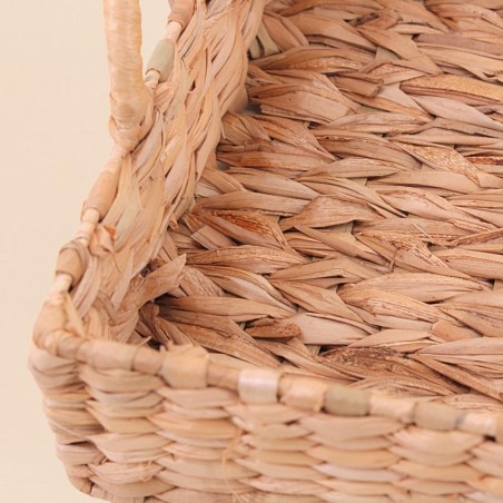 Plateau avec poignées en jonc de mer naturel | Hashtag Déco