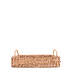 Plateau avec poignées en jonc de mer naturel | Hashtag Déco