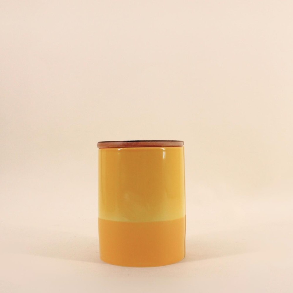 Pot en céramique jaune moutarde 95cl | Hashtag Déco