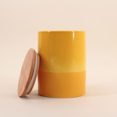Pot en céramique jaune moutarde 95cl | Hashtag Déco