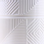 Cache-pot strié dolomite blanc 12,5cm | Hashtag Déco