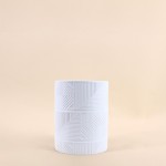 Cache-pot strié dolomite blanc 12,5cm | Hashtag Déco