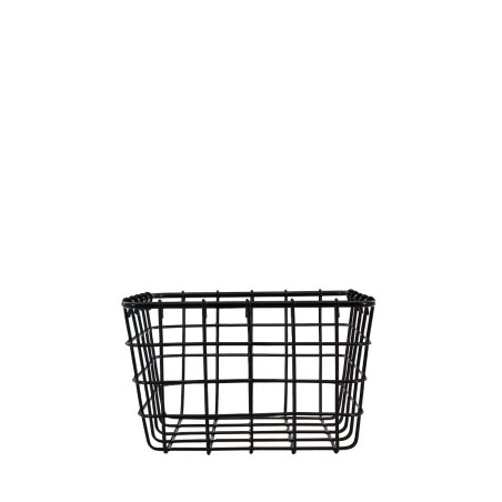 Panier en métal noir 20x20x15cm élégant | Hashtag Déco