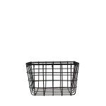 Panier en métal noir 20x20x15cm élégant | Hashtag Déco