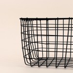 Panier en métal noir 20x20x15cm élégant | Hashtag Déco