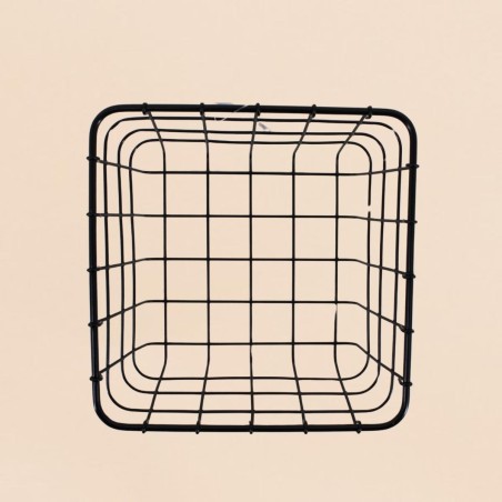 Panier en métal noir 20x20x15cm élégant | Hashtag Déco