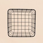 Panier en métal noir 20x20x15cm élégant | Hashtag Déco