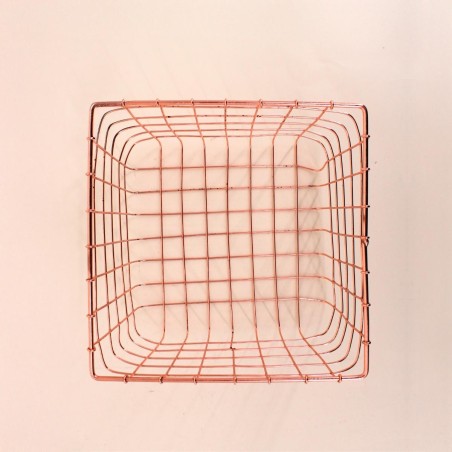 Panier en métal noir 20x20x15cm élégant | Hashtag Déco