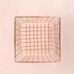 Panier en métal noir 20x20x15cm élégant | Hashtag Déco
