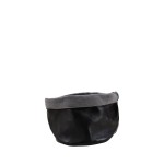 Panière reversible en tissu noir et gris 15cm | Hashtag Déco