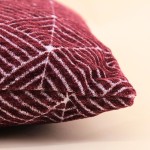Coussin géométrique bordeaux 40cm en coton | Hashtag Déco