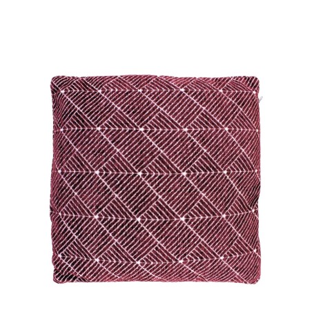 Coussin géométrique bordeaux 40cm en coton | Hashtag Déco