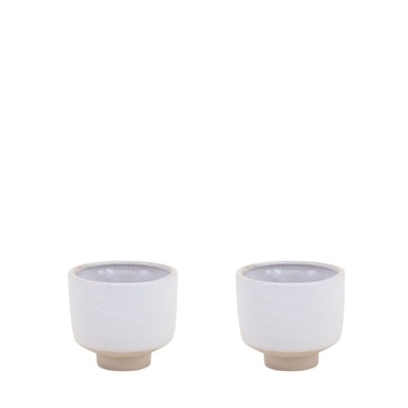 Lot de 2 photophores céramique beige | Hashtag Déco