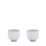 Lot de 2 photophores céramique beige | Hashtag Déco
