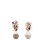 Lot de 2 vases céramique fleurs séchées beige | Hashtag Déco