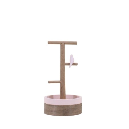 Porte bijoux en bois rose 24cm | Hashtag Déco
