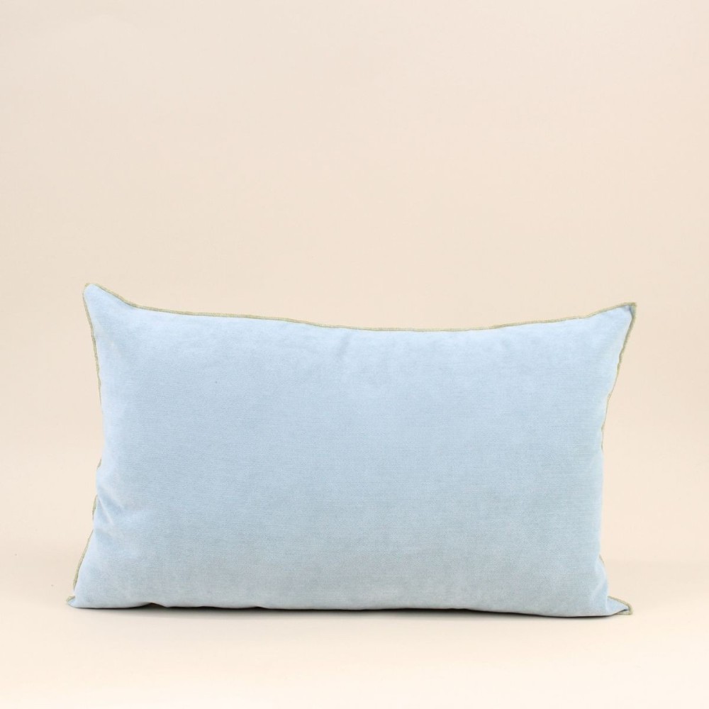 Coussin 30x40cm en tissu bleu | Hashtag Déco