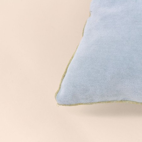 Coussin 30x40cm en tissu bleu | Hashtag Déco
