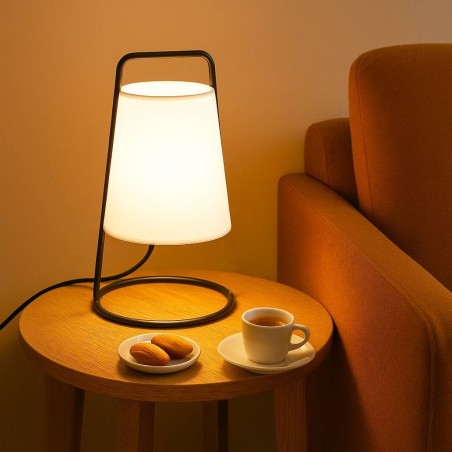Lampe à poser moderne métal noir 35cm | Hashtag Déco