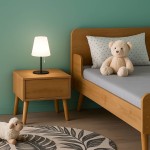 Lampe USB style vintage en métal noir et blanc 20cm